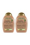 OGX Düzleştirici Brazilian Keratin Sülfatsız Şampuan 385ml+Sülfatsız Bakım Kremi385ml