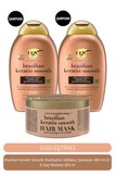 Brazilian Keratin Smooth Düzleştirici Sülfatsız Şampuan 385 ml x2 + Saç Maskesi 300 ml