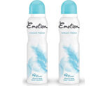 Emotion Ocean Fresh Kadın Sprey Deodorant 2 x 150 ML