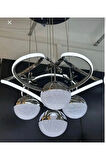 MODERN LÜKS SALON MODEL DRON LEDLİ 3 RENK KROM SARKIT AVİZE