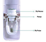Diş macunu sıkma aparatı ve diş fırçalık 