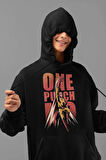 One Punch Baskılı Unisex Oversize Anime Karakter Hoodie