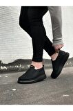 WG049 Kömür Düz Casual Erkek Ayakkabı