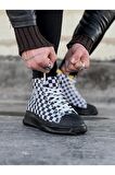 WG017 Damalı Erkek Yarım Bilek Casual Ayakkabı