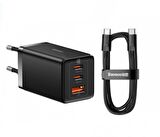 Baseus Type-C 65 Watt Hızlı Şarj Aleti Siyah