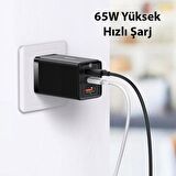 Baseus Type-C 65 Watt Hızlı Şarj Aleti Siyah