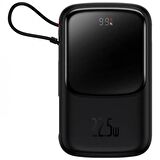 Baseus Super Şarj Göstergeli Type-C Kablolu 22.5W 20000mAh Powerbank Samsung Huawei Xiaomi Powerbank