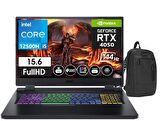 Acer Nitro 5 AN515-58-503P Intel Core I5 12500H 32GB DDR5 Ram 2TB SSD 6GB RTX4050 15.6 İnç 144Hz IPS FHD Freedos Taşınabilir Bilgisayar NHQLZEY00106+ZettaÇanta