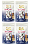 Nutri Canin Dental Twist Sığır Etli S-M Irk İçin Köpek Ödülü 80 Gr. X 4 Adet