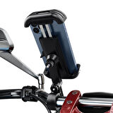 Ally HL-152 Motor ve Bisiklet Gidonu İçin 360 Dönebilen Telefon Tutucu