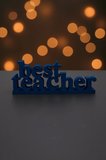 "Best Teacher" Masaüstü Dekoratif Obje | Öğretmenler Günü Hediyesi | Özel Gün Hediyelik Dekor