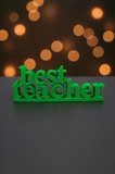"Best Teacher" Masaüstü Dekoratif Obje | Öğretmenler Günü Hediyesi | Özel Gün Hediyelik Dekor