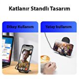 Coofbe Super Şarj 15W Stantlı Katlanabilir Kablosuz Şarj Cihazı Akım Korumalı İphone 14 13 1 2 Şarj