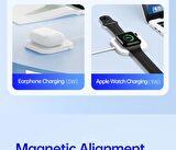 Coofbe Stantlı Magsafe Uyumlu 3in1 15W Kablosuz Şarj Aleti İphone Şarj Apple Watch 8 7 6 5 4 Şarj Standı