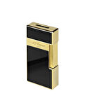 S.T. Dupont Biggy Golden Shiny Siyah Lake Çakmak 25002