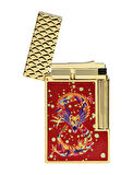 S.T. Dupont Ligne 2 Burgundy - Golden Year of The Dragon Perfect Ping Çakmak 16526