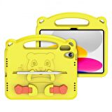 Coofbe Panda Desenli Standlı Zırhlı iPad 10.2 2022 Kılıf Yıkanabilir iPad 10.2 Kılıf Kalem Yerli