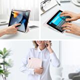 Coofbe Manyetik Kapaklı Kalem Yerli Standlı iPad 10.2 2022 Kılıf Şeffaf Arka Kapaklı iPad 10.2 Tablet Kılıf