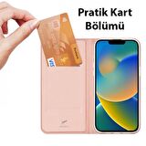 Coofbe Kapaklı Cüzdanlı Kart Bölmeli Standlı iPhone 14 Plus Kılıf Pu Deri iPhone 14 Plus Kapaklı Kılıf