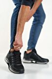 BA0590 Tarz Sneakers Ithal Taban Siyah Spor Ayakkabısı