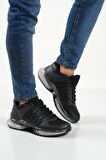 BA0590 Tarz Sneakers Ithal Taban Siyah Spor Ayakkabısı