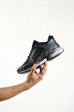BA0590 Tarz Sneakers Ithal Taban Siyah Spor Ayakkabısı