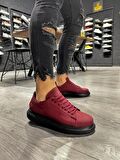 Knack Yüksek Taban Günlük Ayakkabı 045 Bordo (Siyah Taban)
