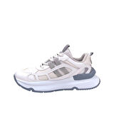 Kadın Osdan Beyaz Gri Günlük Spor Ayakkabı Sneaker 4 cm sp176