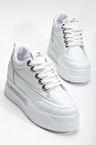 Granes Kadın Beyaz Gizli Topuk Sneaker
