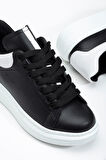 Fersatie Siyah - Beyaz Kadın Sneaker Günlük Ayakkabı