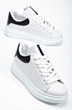 Fersatie Beyaz - Siyah Kadın Sneaker Günlük Ayakkabı