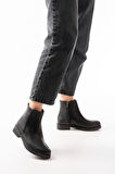 Siyah Fermuarlı Günlük Kadın Bot