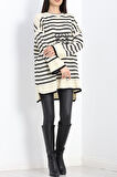 Nakışlı Oversize Triko Kazak Lattesiyah - 540.1247.
