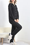 Süet Pijama Takımı Noktalısiyah - 40003.1049.