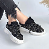 Guja Siyah Kot Bağcıklı Spor Ayakkabı