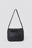 Ziwen Siyah Cilt Omuz Çantası