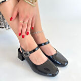 Gowe Siyah Rugan Topuklu Ayakkabı