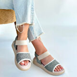 Jake Yeşil Hasır Cilt Sandalet