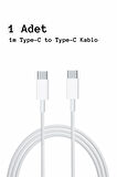 35w Çift Girişli Type-C Priz Başlık + 2 Adet Şarj Kablo Seti İphone/Samsung/Xiamoi/Huawei