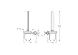 VitrA Minimax A44790 Tuvalet Fırçalığı, Duvardan, Krom