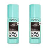 L'Oréal Paris Magic Retouch Beyaz Dipleri Kapatıcı Sprey - Koyu Kahverengi 2 Adet