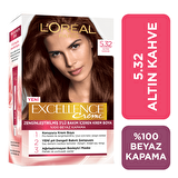 Loreal Excellence Creme Saç Boyası 5.32 Altın Kahve