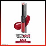 L'Oréal Paris Infaillible 2-Step 24 Saat Kalıcı Likit Ruj & Balm - 501 Timeless Red