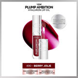 L'Oréal Paris Plump Ambition Hyaluron Lip Oil Besleyici ve Nemlendirici Dudak Parlatıcısı - 490 Berry Jolie