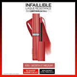 L'Oréal Paris Infaillible Laque Resistance Likit Parlak Ruj - 635 Worth It Medium