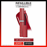L'Oréal Paris Infaillible Laque Resistance Likit Parlak Ruj - 215 Drunk in Rose