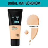 Maybelline New York Fit Me Matte+Poreless Fondöten - 115 Ivory