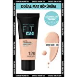 Maybelline New York Fit Me Matte+Poreless Fondöten - 128 Warm Nude