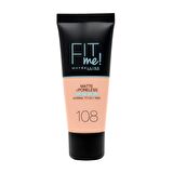 Maybelline New York Fit Me Matte+Poreless Fondöten - 108 Rose Vanilla
