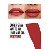 Maybelline New York Super Stay Matte Ink Likit Mat Ruj - 335 Hustler- Kırmızı